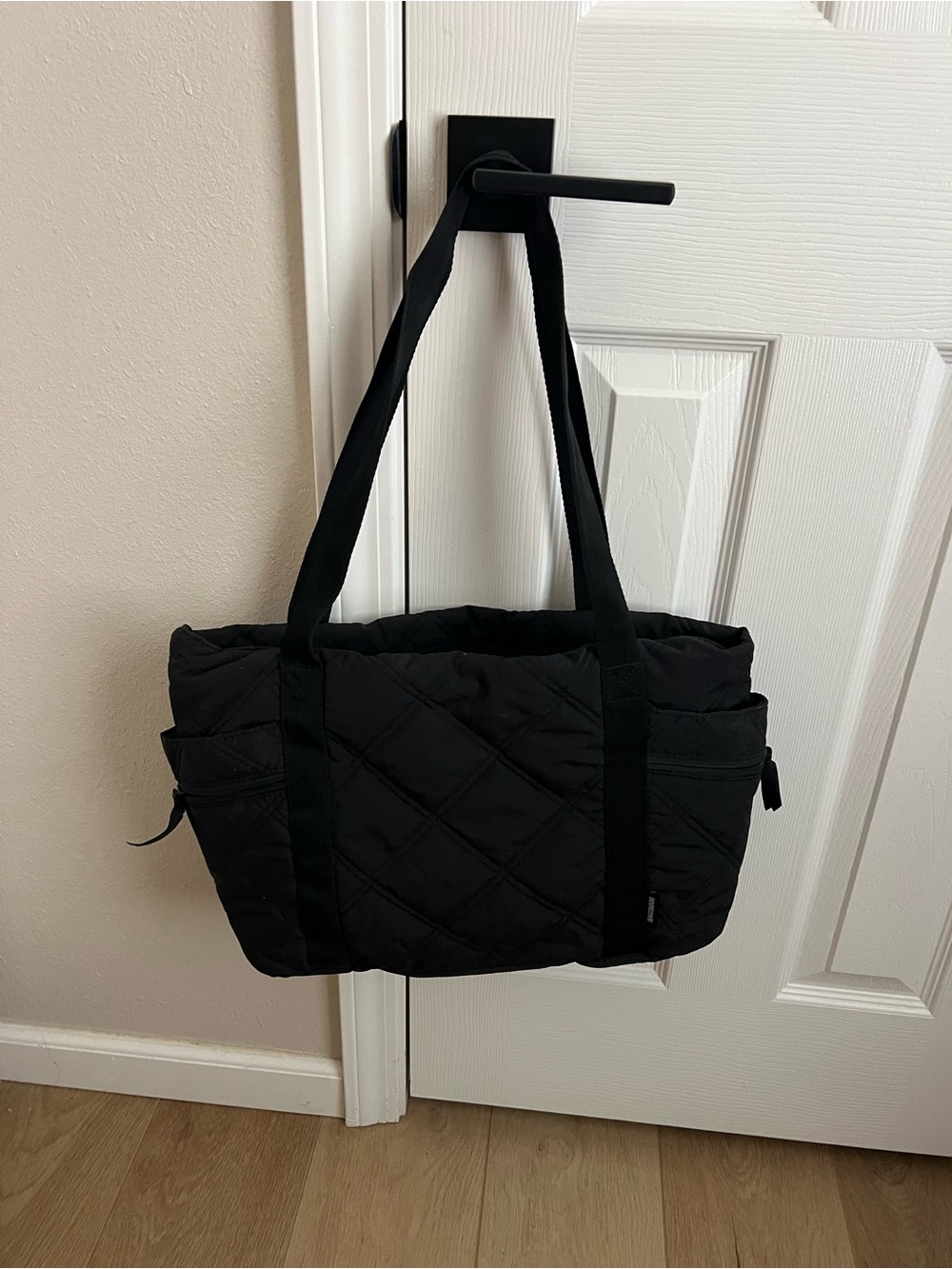 Black Quilted Tote Bag - Bagsmart Brand
